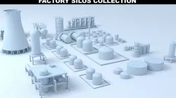 Industrial Silos Collection 3D model