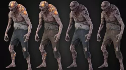 Infected Zombie Low-poly 3D model