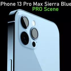iPhone 13 Pro Max Sierra Blue Pro Scene Low-poly 3D model