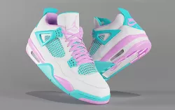 Jordan 4 Miami Vice Shoe Low-poly 3D model