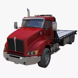 Kenworth tow truck Low-poly 3D model