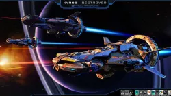 KYROS Destroyer Spacecraft Low-poly 3D model