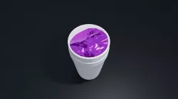 Lean Double Cup with 4K Textures Low-poly 3D model