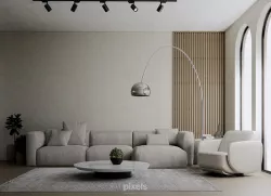 LIVING ROOM 001    3D MODEL AND SCENE    JAPANDI INTERIORS 3D model