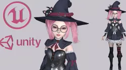 Louise - Cute Loli Witch Low-poly 3D model