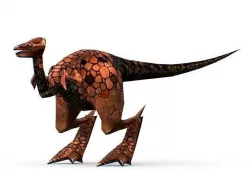 Low Poly Cartoon Creature Dino Red Tava Low-poly 3D model