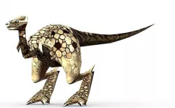 Low Poly Cartoon Creature Dino WhiteTava Low-poly 3D model