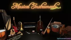 Low-Poly Musical Instruments Pack Low-poly 3D model