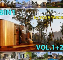 Lumion Scene Mega Pack - VOL 1 - 2  8 Premium Lumion Scene   3D model