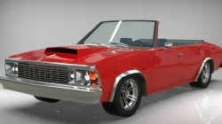 Malibu cabriolet 1981 LowPoly Low-poly 3D model