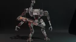 Military mech Low-poly 3D model