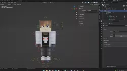 Minecraft 3D character rig for Blender animations Low-poly 3D model