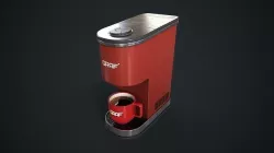 Modern coffee maker Low-poly 3D model