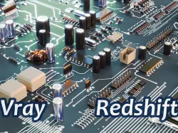 Motherboard Vray Redshift 3D model