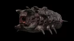 Mutant alien worm Low-poly 3D model