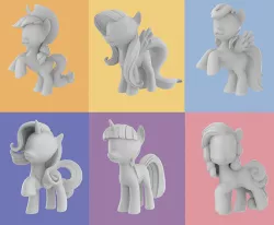 My Little Pony - 6 Main Character 3D Model 3D model