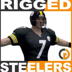 NFL Player Pittsburgh Steelers - Rigged 3D model