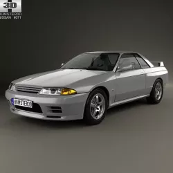 Nissan Skyline GT-R coupe 1989 3D model