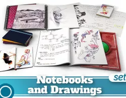 Notebooks and Drawings 3D model