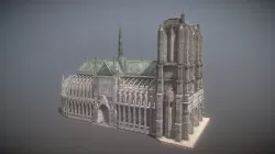 Notre-Dame de Paris Low-poly 3D model