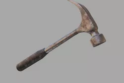 Old hammer 3D Model  Low-poly 3D model