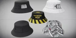 Photoreal Low and High poly Bucket Hat Set Low-poly 3D model