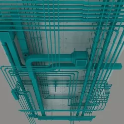Pipes industrial ceiling 3D model