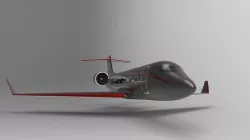 Private Jet Low-poly 3D model