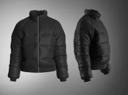 Puffer jacket - Female 3D model