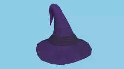 Purple Wizard Hat - Character Design Fashion Low-poly 3D model