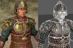 Realistic Traditional Ancient  Asian Warrior Soldier Low-poly 3D model