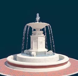 Realistic Water Fountain Loop Animation 10 3D model