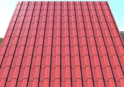 Red roof tiling material Seamless Texture