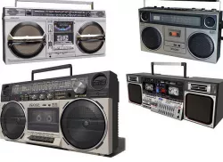Retro Boom Box Ghetto Blaster Pack  3D model