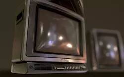 Retro Television from 80s Low-poly 3D model
