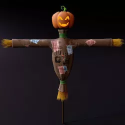 Scarecrow 3d model  Low-poly 3D model