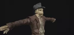 Scarecrow- game ready Prop I Character Low-poly 3D model