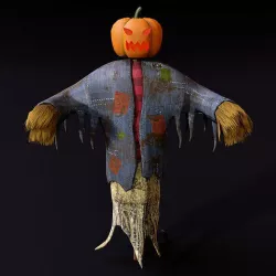 Scarecrow scary 3d model   Low-poly 3D model