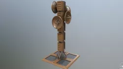 Sci Fi Communications Tower Low-poly 3D model