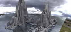 Sci-Fi Industrial Tower Fortress Complex 3D model