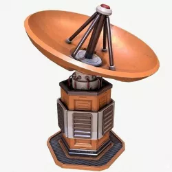  Sci Fi Satellite dish Low-poly 3D model