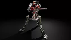 Scifi Automated Turret Minigun and Rocket Missile Launcher - UE4 Low-poly 3D model