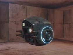 SciFi Drone Low-poly 3D model