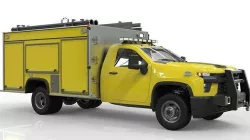  Silverado  2021 FIRETRUCK singlecab Low-poly 3D model
