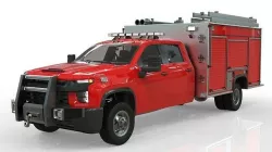 Silverado 3500 HD firetruck crewcab 2021 Low-poly 3D model