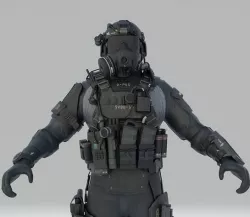 Soldier team five 3D model