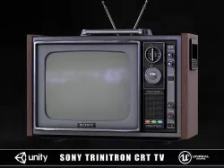 Sony Trinitron CRT TV Low-poly 3D model