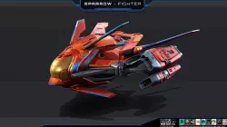 SPARROW Fighter Low-poly 3D model