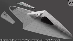 Star Trek Intrepid-Class Starship 32nd Century Low-poly 3D model