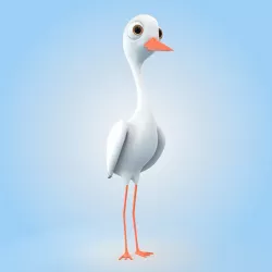 Stork 3D model